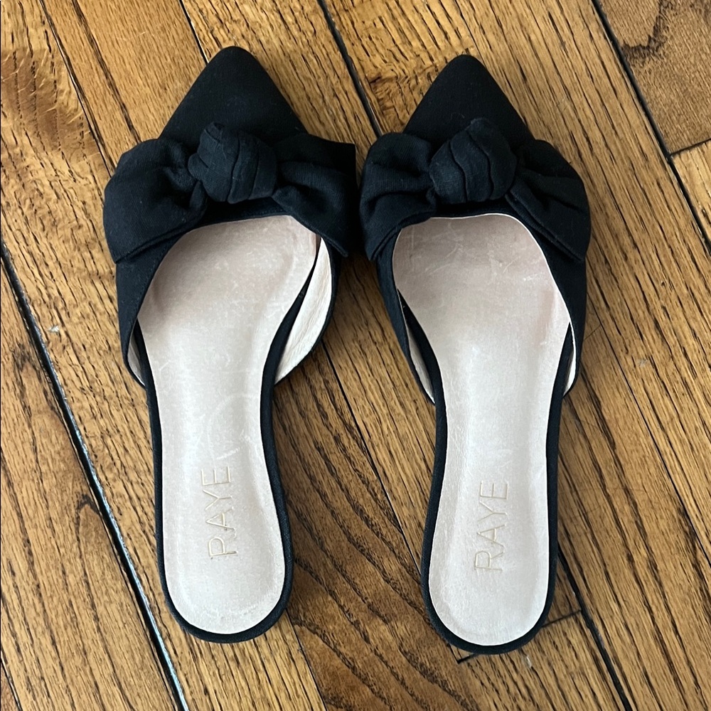 Raye Black Bow flats